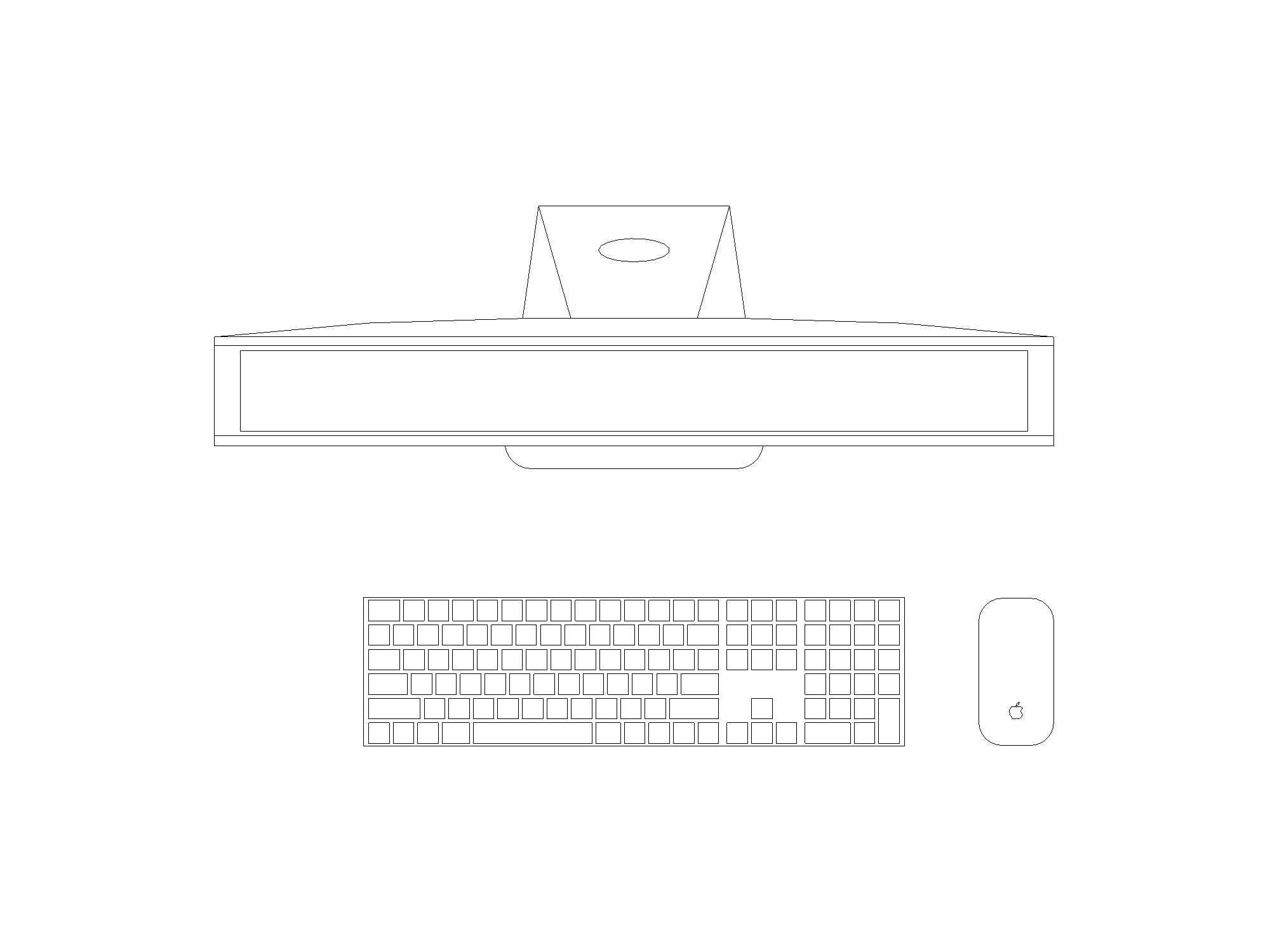 modelo 3d Estación de trabajo Apple iMac 27 - Familia Revit ...