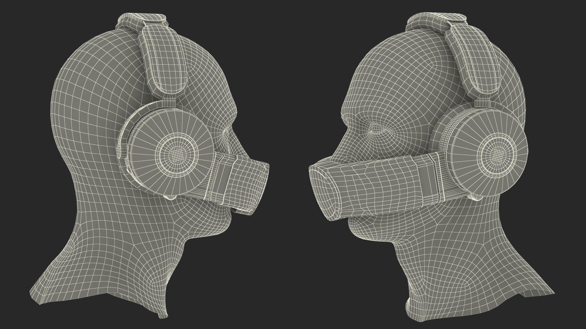 Grey Dyson Personal Air Purifier on Mannequin Head 3D TurboSquid 2128945