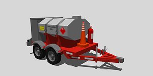gas trailer 970l 3D model