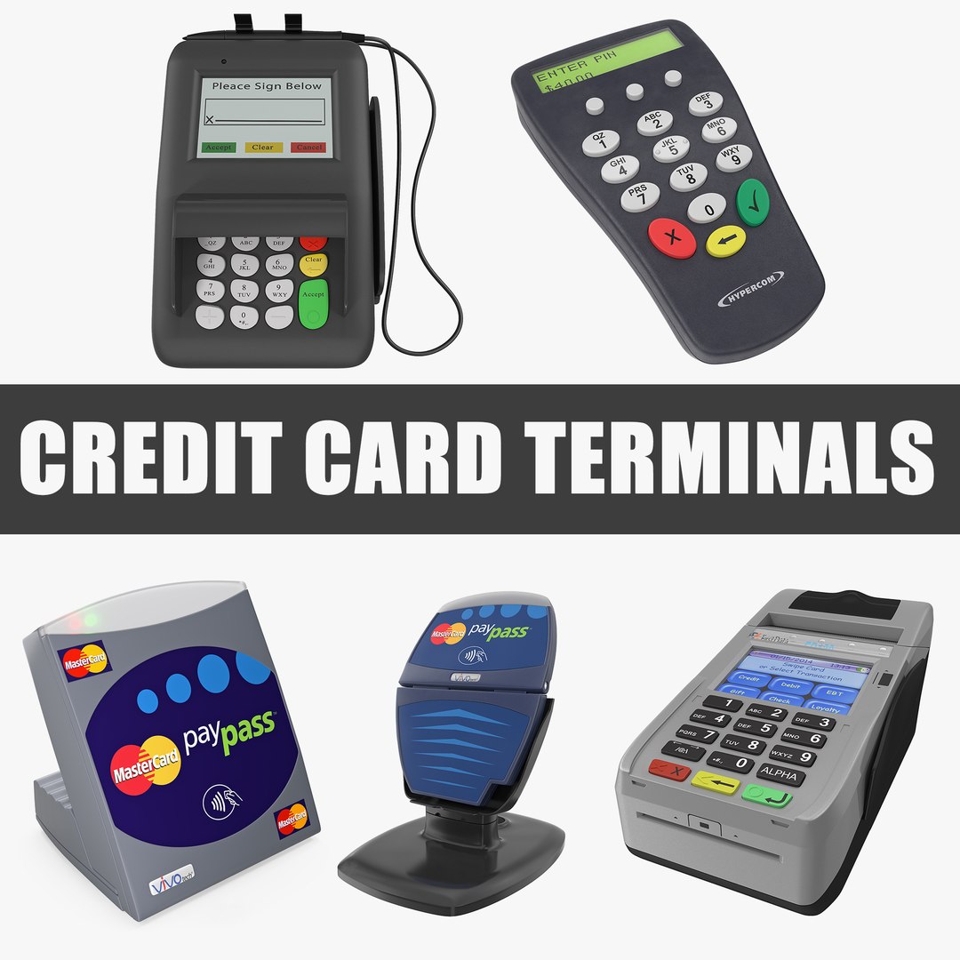 Credit Card Terminals 3D Models Collection 3D model preview