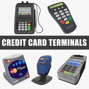 Credit Card Terminals 3D Models Collection