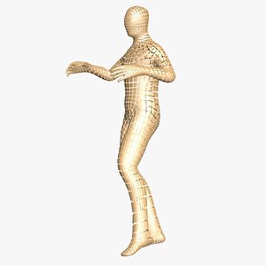 Modular Gold Performer Polygon Art in Motion