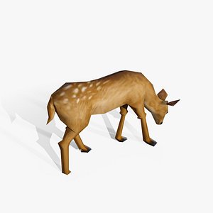 Deer Low Poly Game Asset model