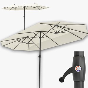 Double Parasol Umbrella Large Patio Garden Umbrella