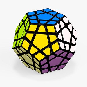Rubiks Megaminx Toy Solved 3D
