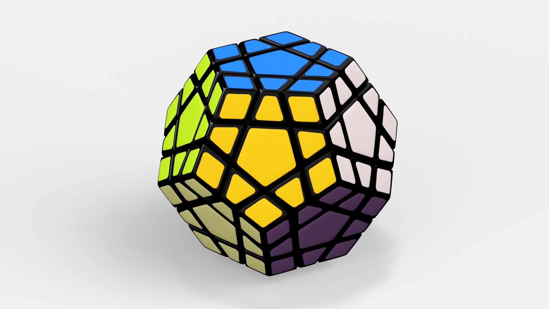Rubiks Megaminx Toy Solved 3D model preview