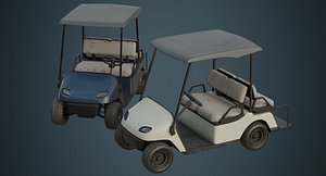 3D model golf cart 1b
