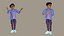 Modello 3D del personaggio del ragazzo dei cartoni animati truccato