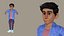 Modello 3D del personaggio del ragazzo dei cartoni animati truccato
