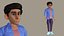 Modello 3D del personaggio del ragazzo dei cartoni animati truccato