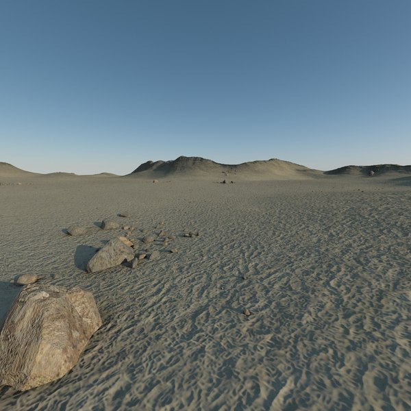 3d model desert terrain landscape