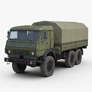 3D KAMAZ Military Truck model