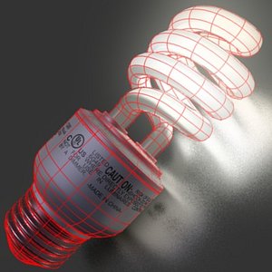 lightbulb lights cfl bulbs 3d model