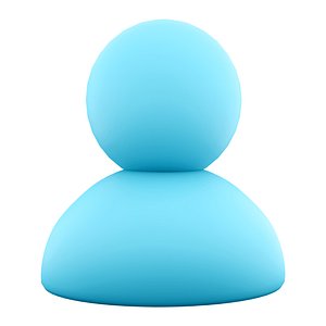 3D model Blue User Sign icon