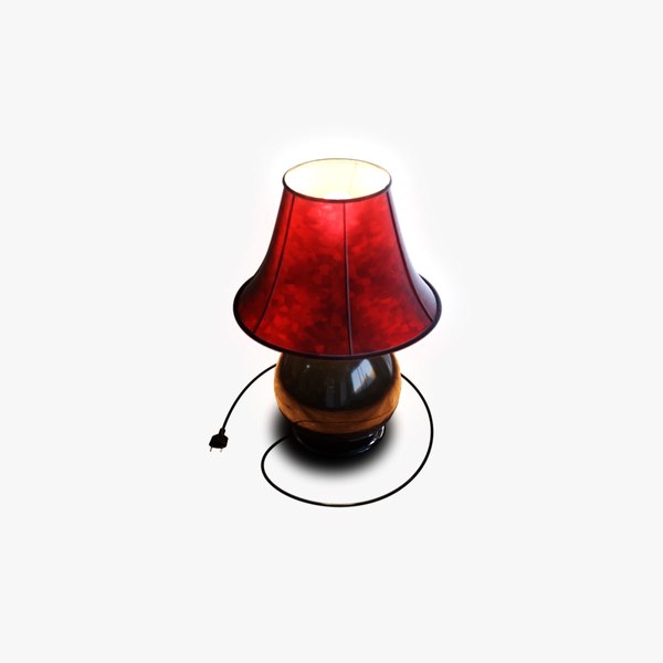 lamp lampshade red 3D