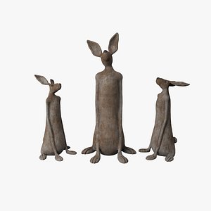 3D sculpture rabbit