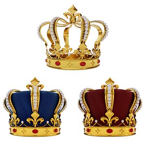 3d crown king ornaments