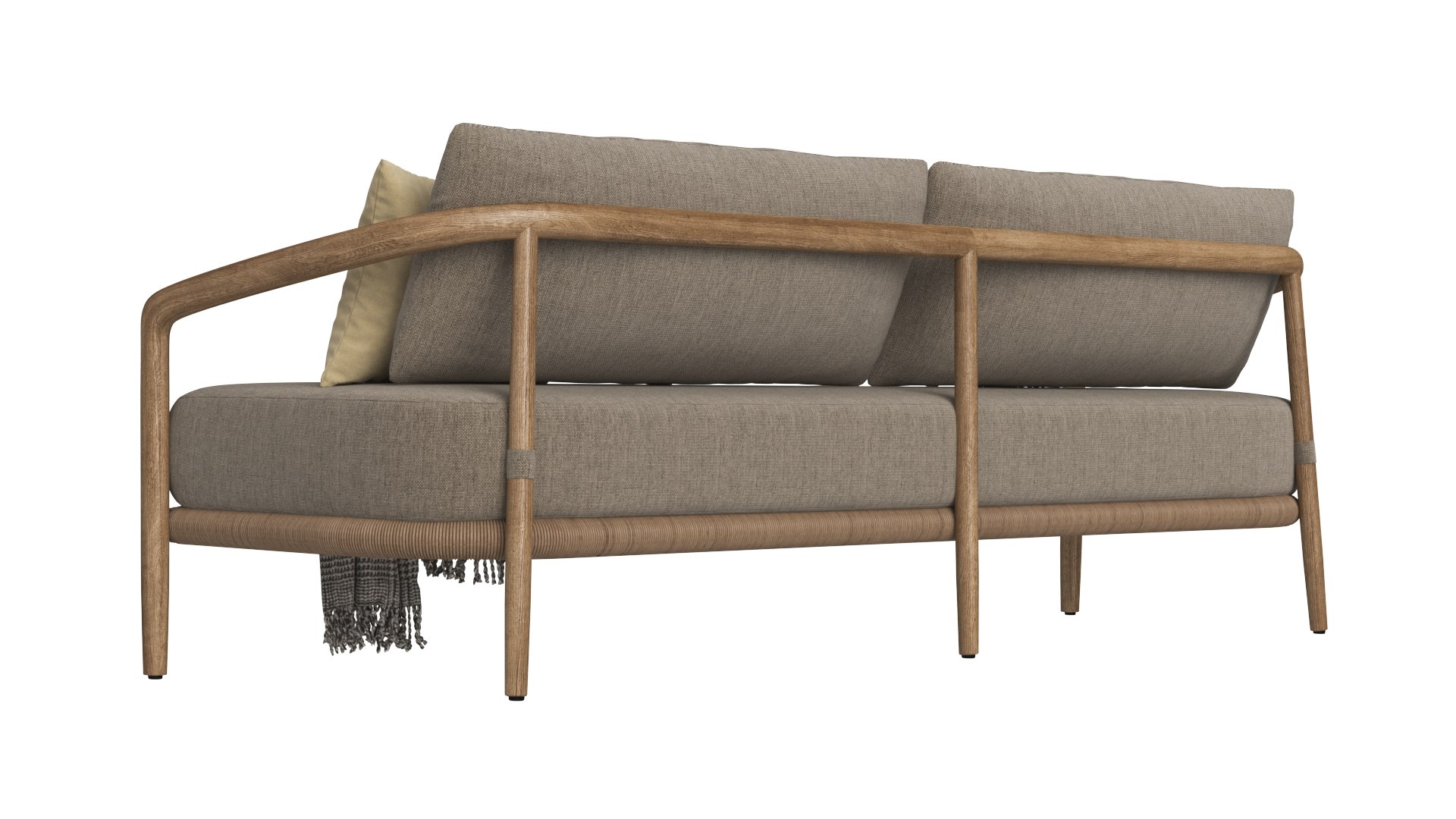 3D RH Evia Teak Sofa - TurboSquid 2155833