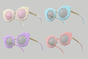 chanel sunglasses eye 3D model