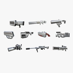 10 Anti-Drone Gun Metallic - SciFi Jamming Weaponry