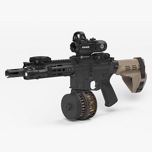 combat assault rifle 3D model