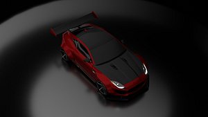 3D Modified Jaguar F-type sports car