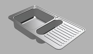 Double Kitchen Sink 3D model