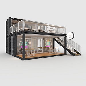 3D model Container Cafe 7