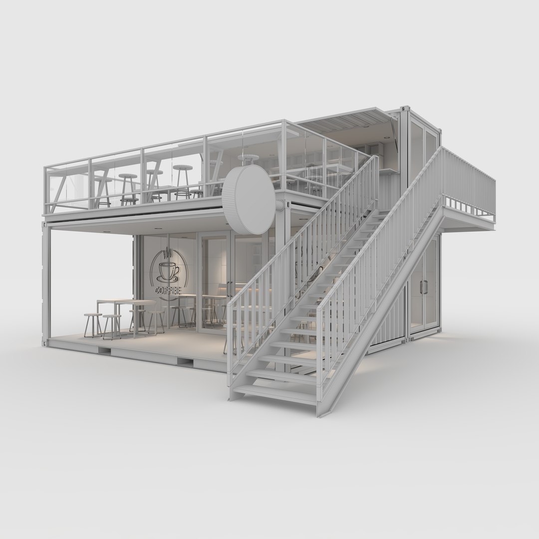 3D Model Container Cafe 7 - TurboSquid 2194767