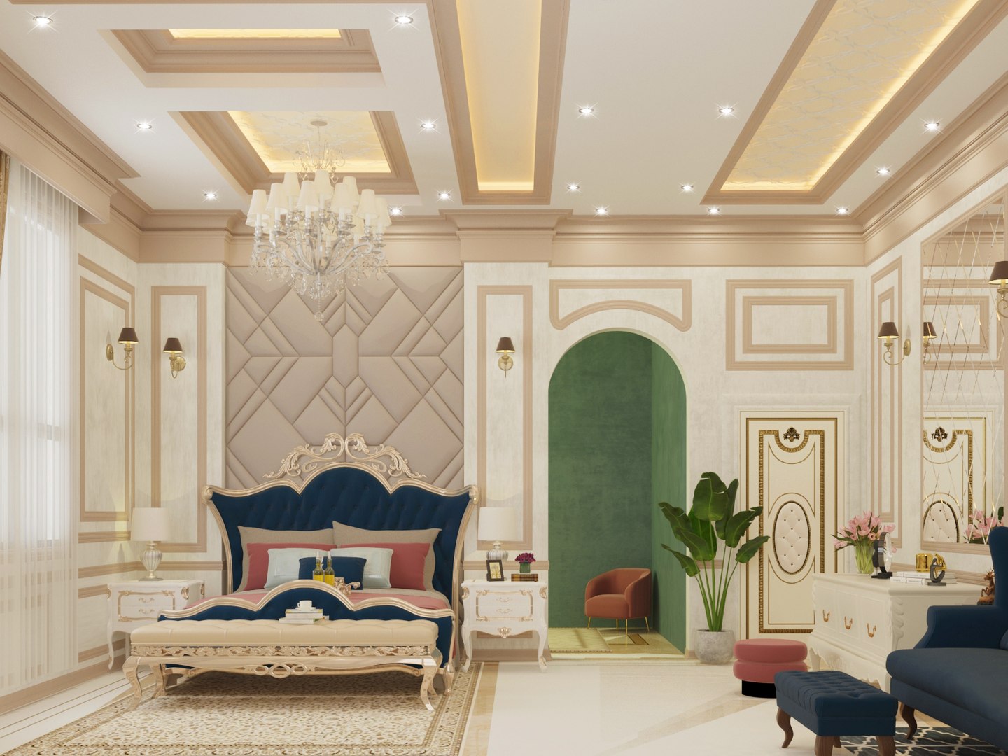 3D Classical Master Bedroom - TurboSquid 1479807