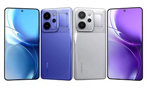 Realme NARZO Power 5G Blue And Silver 3D model