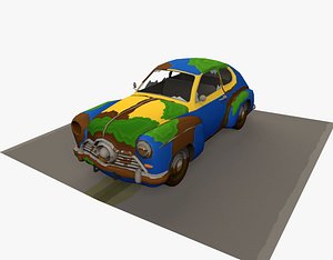stylized abandoned retro 3D model