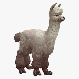 3D animated alpaca