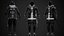 Cyberpunk Azura Robot Character Low Poly