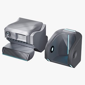 3D model Sci Fi concept of control panel - abstract futuristic shapes