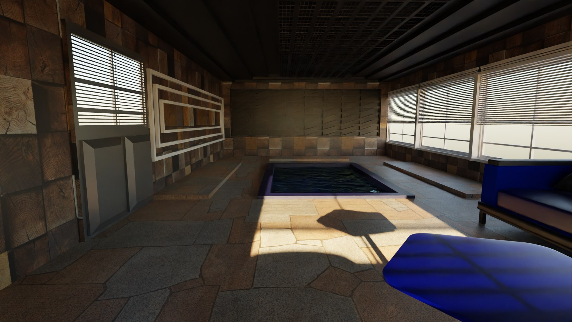 3D Pool House interior model - TurboSquid 2159630