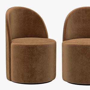3D REYNAUX SLOPE FABRIC DINING CHAIR model