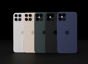 Concept of iPhone 12 Pro Max Thin Bezel and Boxy Design