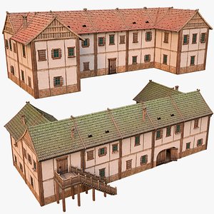 Medieval House Residence 2 Storey 3D model