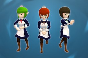 Stylized NPC - Maid 3D model