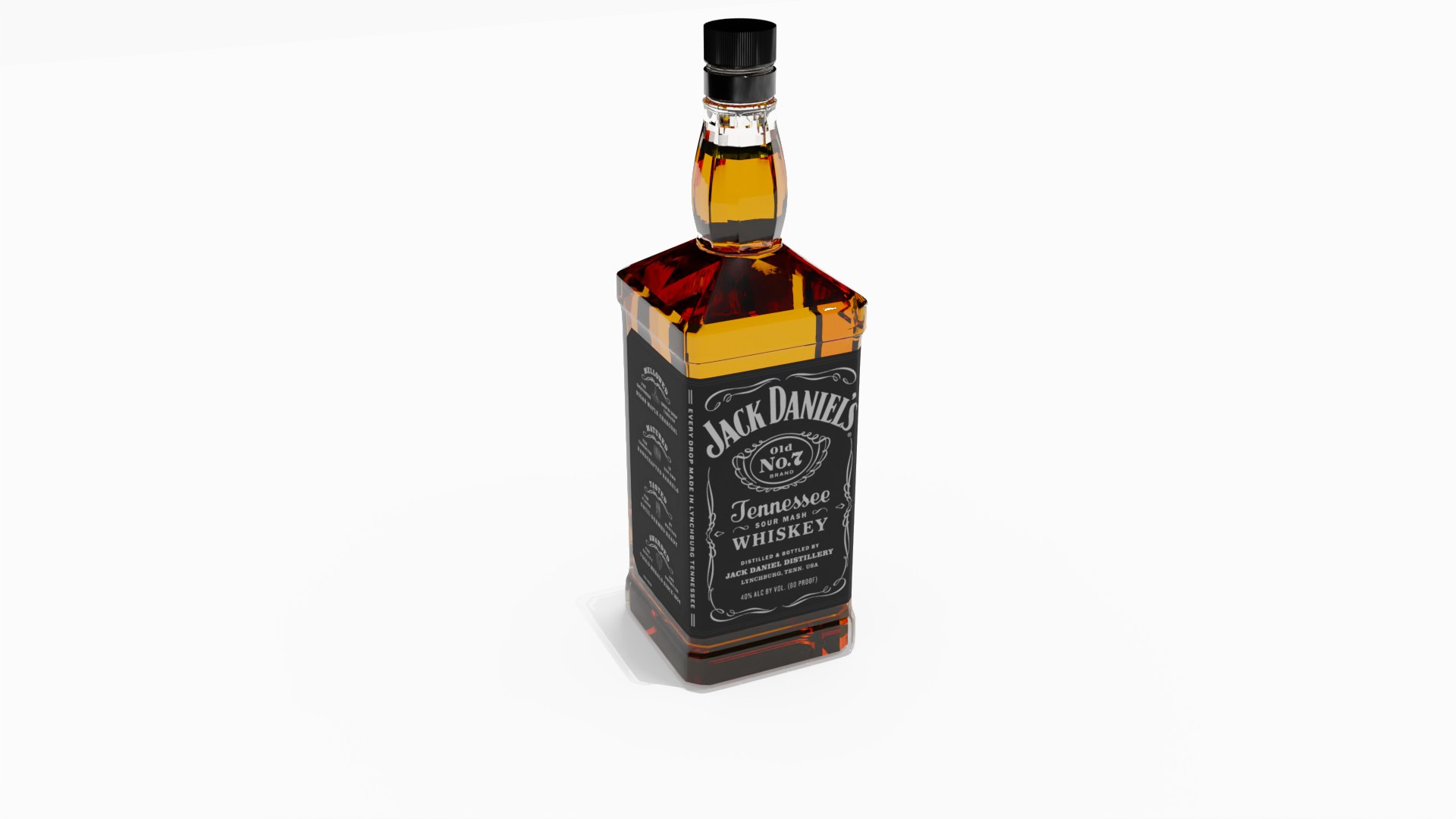 Jack Daniel S Bottle 3D Model - TurboSquid 1398507