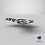 realistic marbled white 3D model
