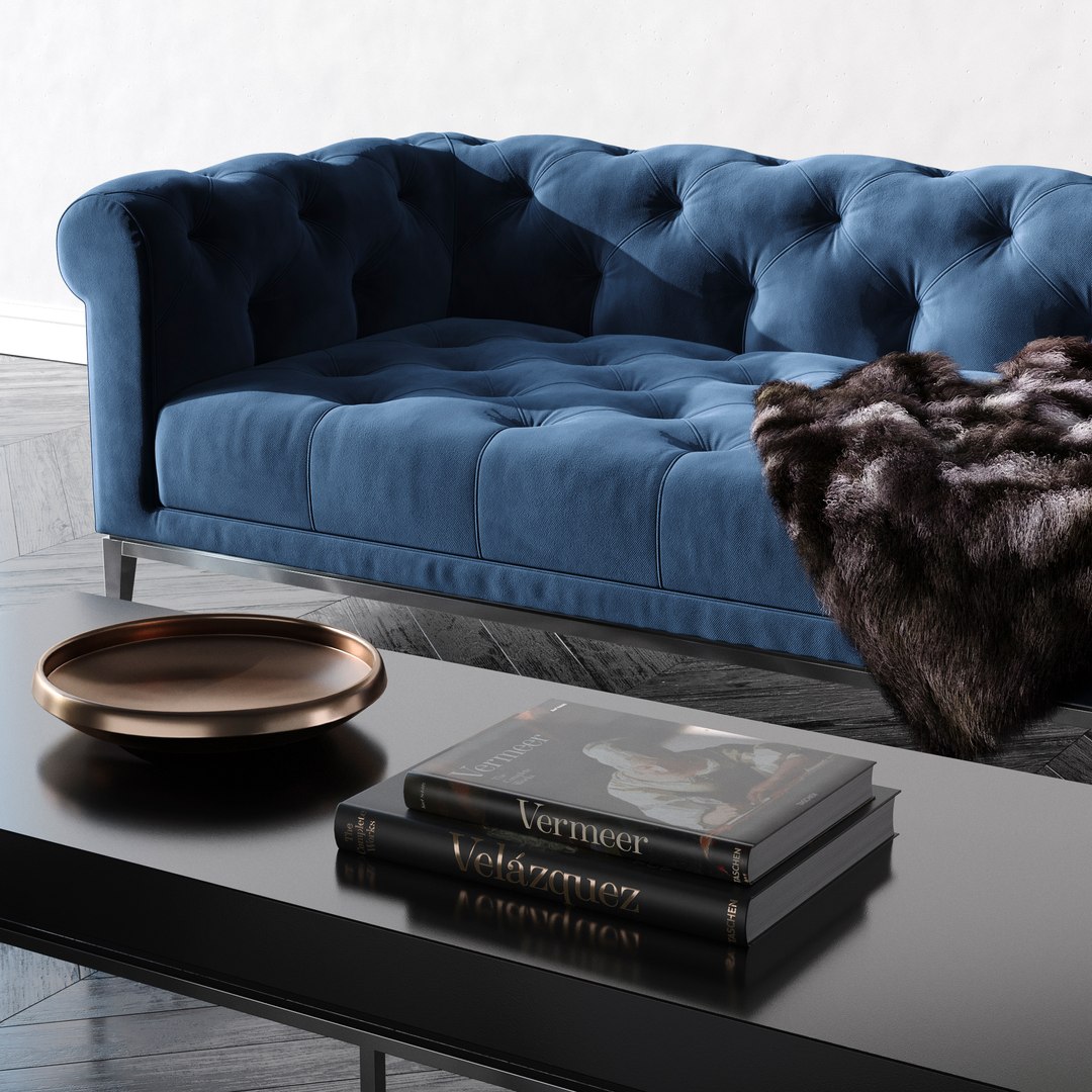 Rh Italia Chesterfield Sofa 3D Model TurboSquid 1205970