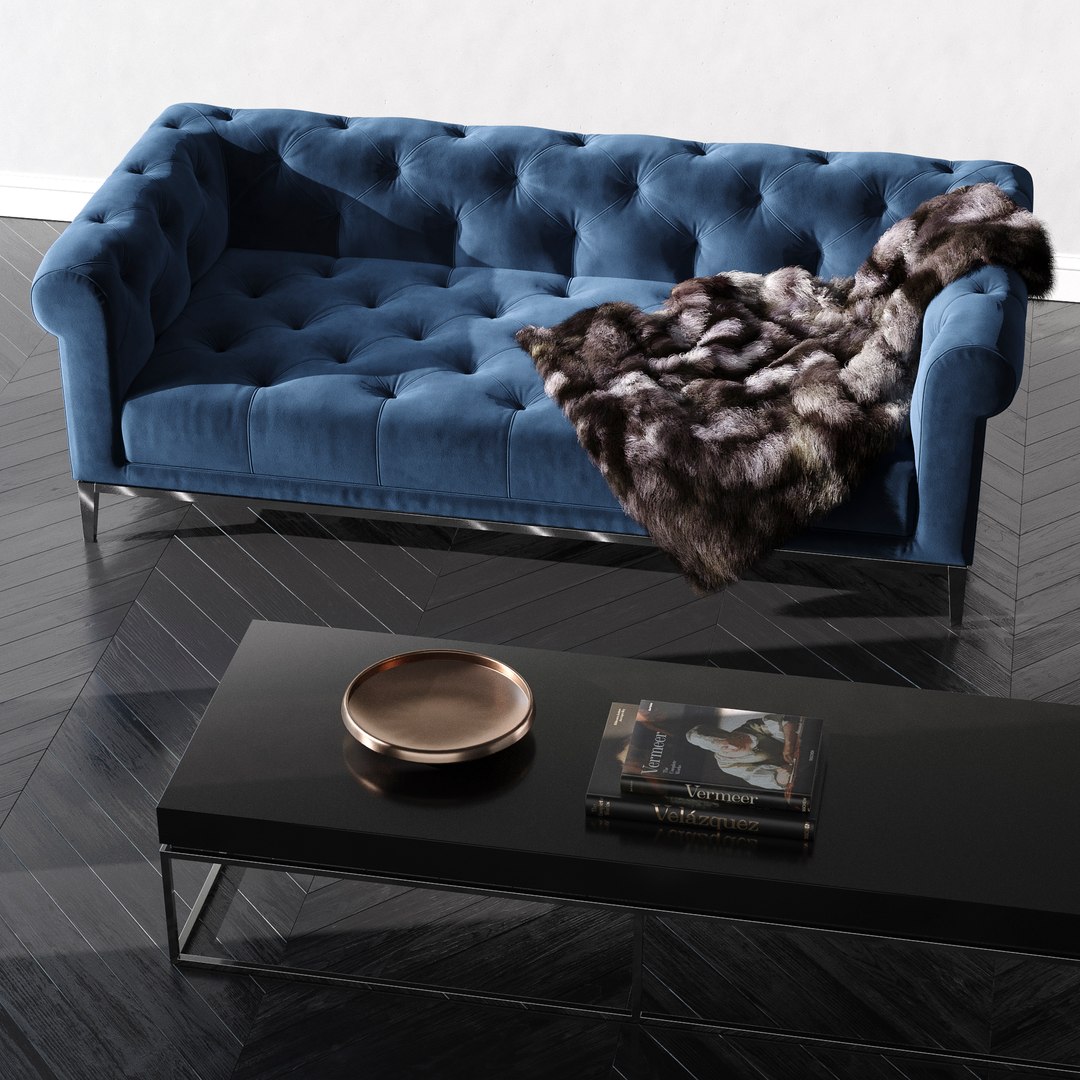 Rh Italia Chesterfield Sofa 3D Model - TurboSquid 1205970