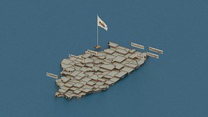 Illinois detailed Map with Animated Flag