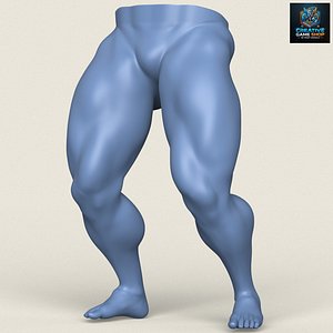 Muscular Man Leg Pose 09 model
