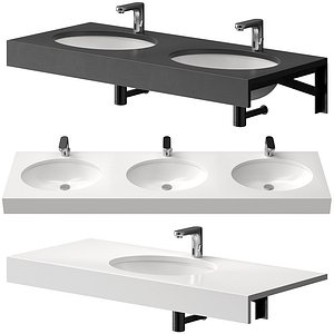 Vitra Arkitekt washbasin and Vitra sensor mixer