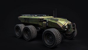 Technical Vehicle transporter Green 8K Textures