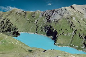 3D model Lac de Moiry Grimentz Switzerland