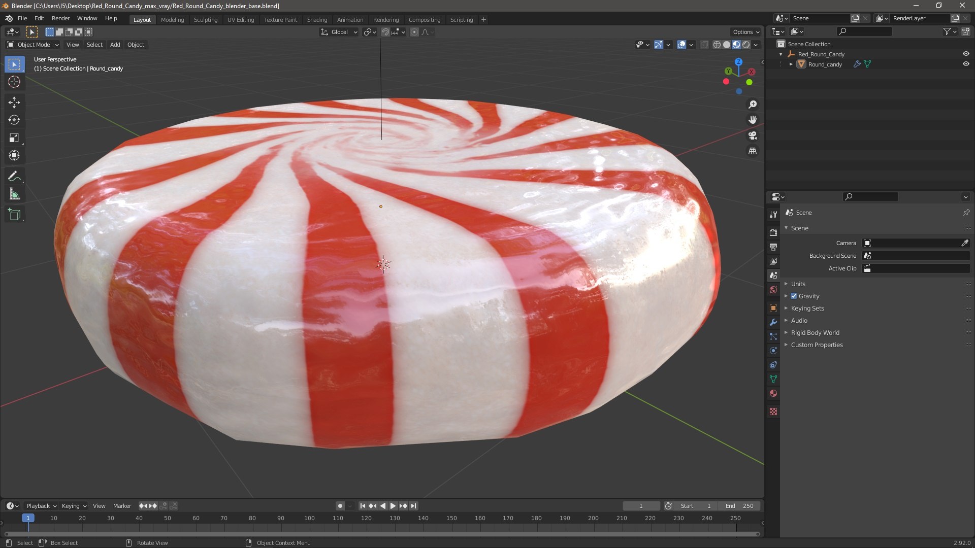 3D Red Round Candy Model - TurboSquid 2209649